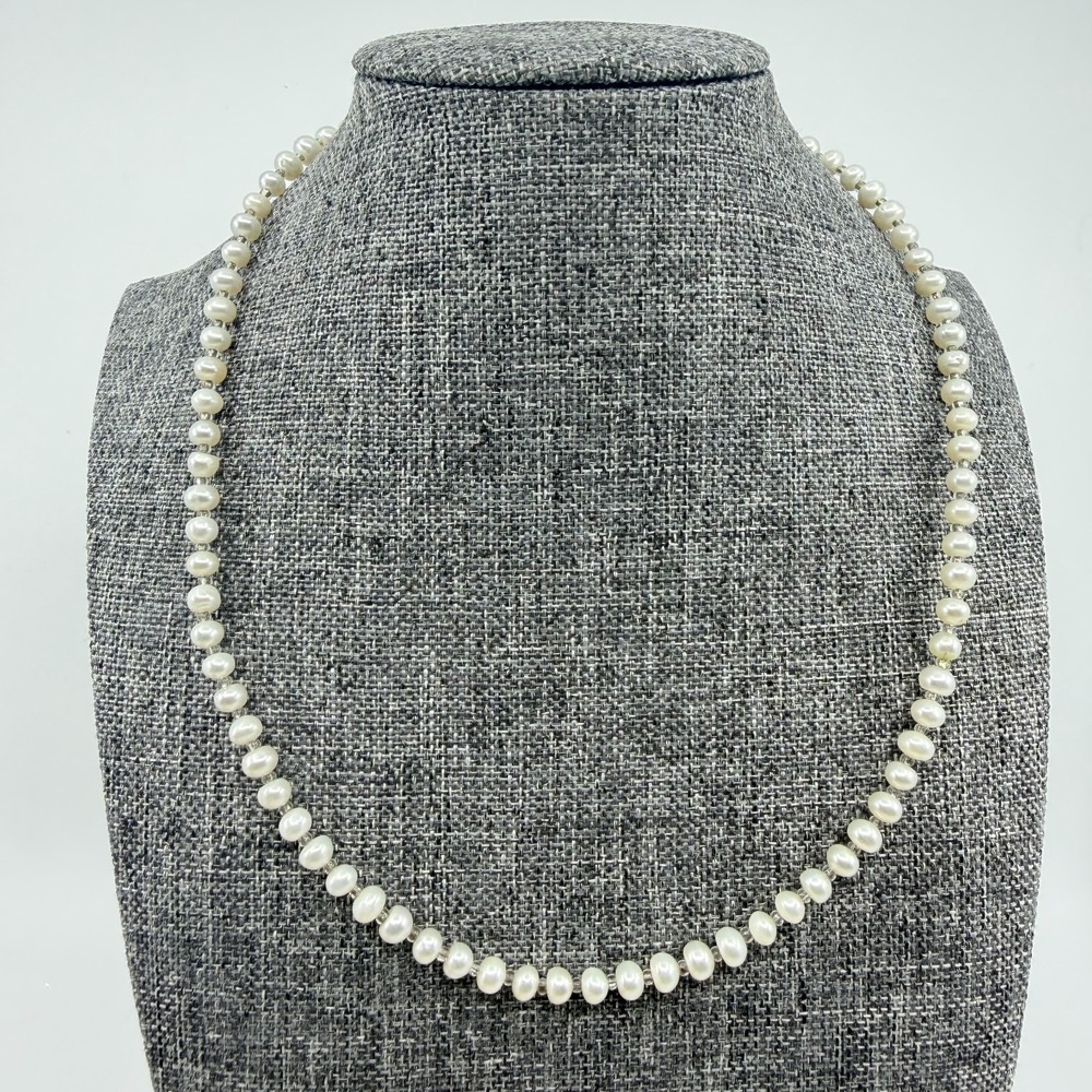 Anna Peden Pearl Necklace Genuine Lustrous White Bead Statement Jewelry Gift